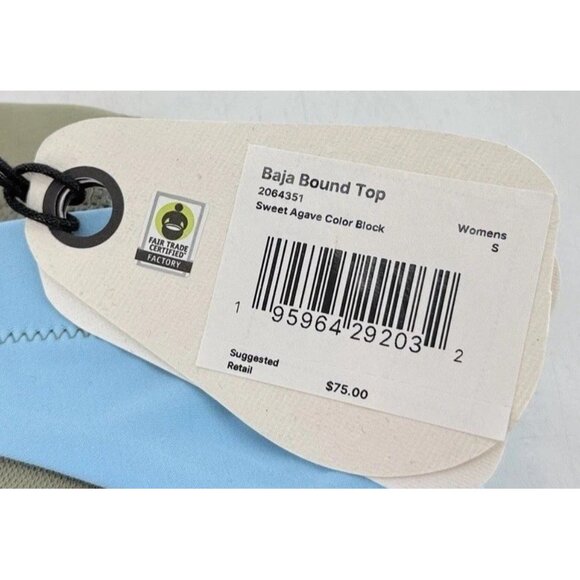 NWT prAna Baja Bound Swim Top Tankini Sweet Agave Bikini Top Sustainable Size Sm - Picture 5 of 9